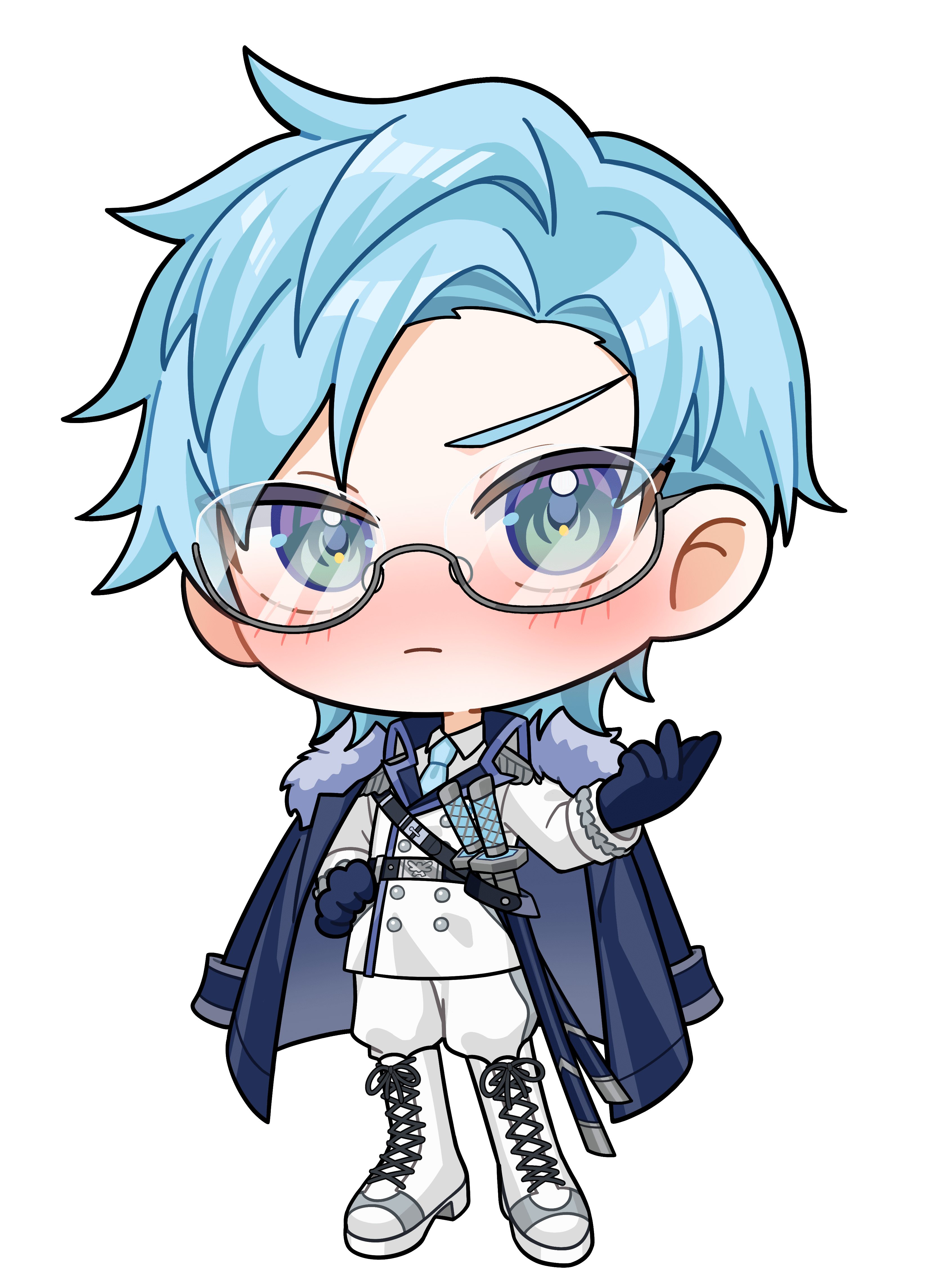 氷叢双馬|VTuber向けちびキャラ表情差分 4