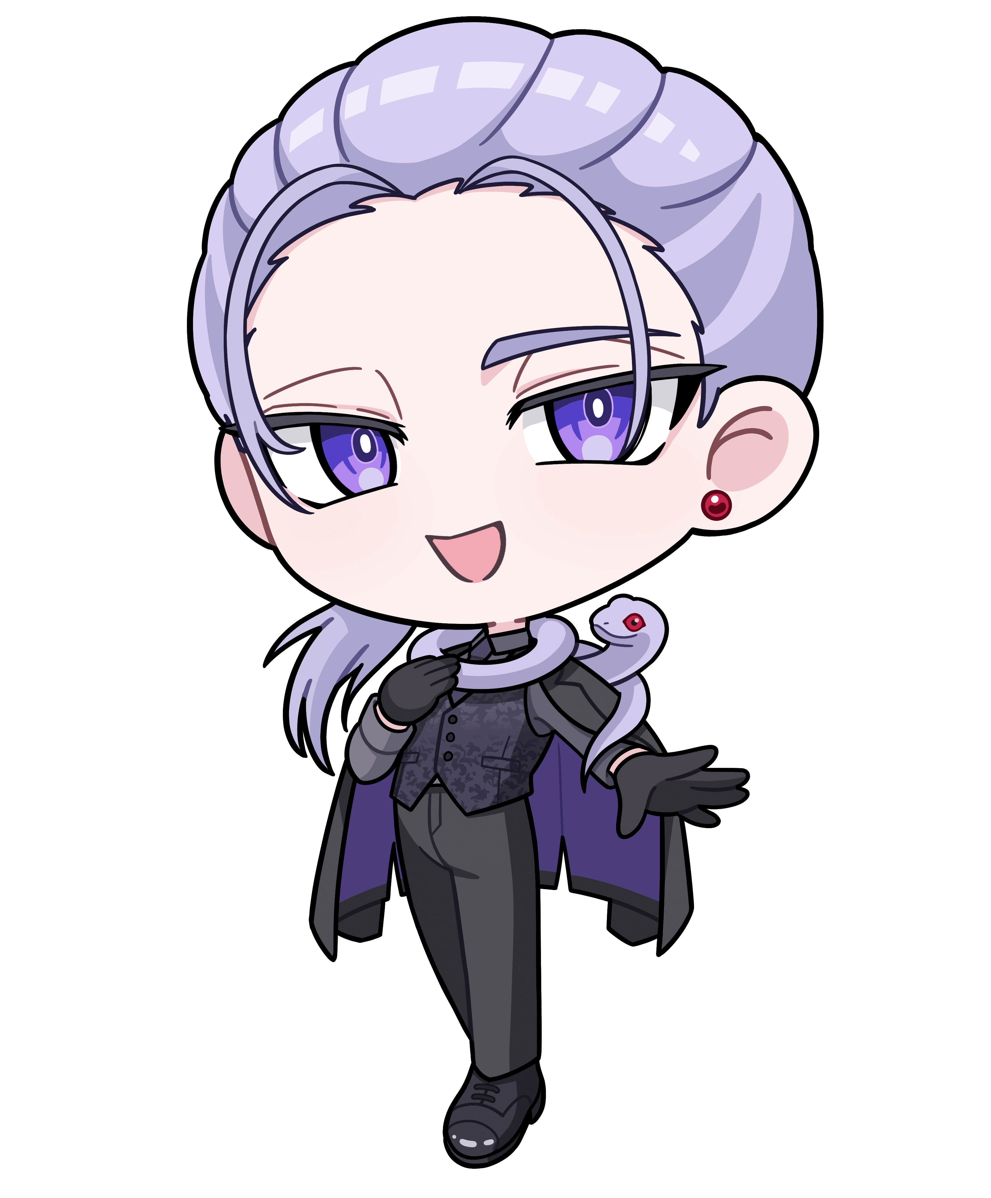 蛇影零|VTuber向けちびキャラ表情差分 1