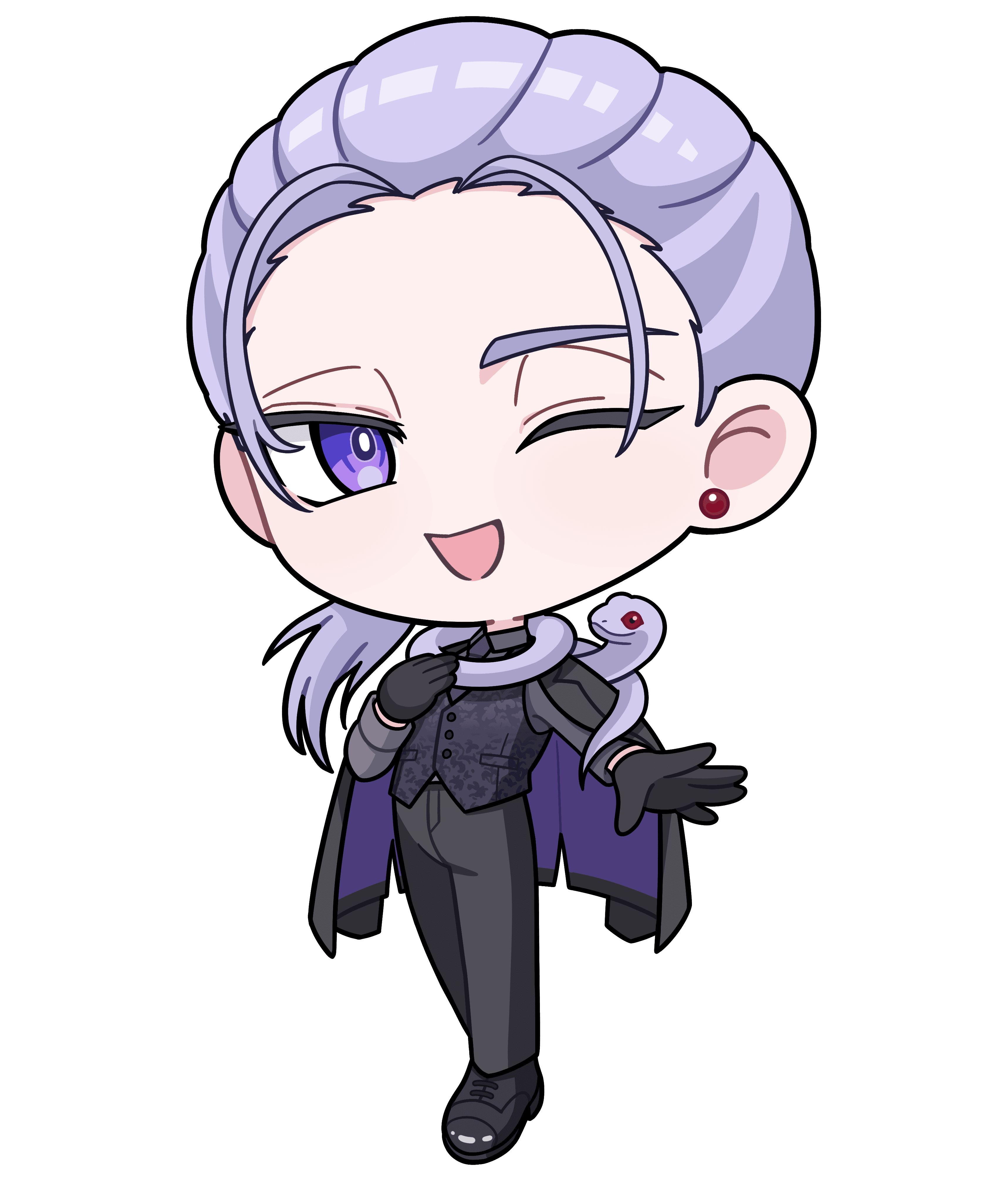 蛇影零|VTuber向けちびキャラ表情差分 3