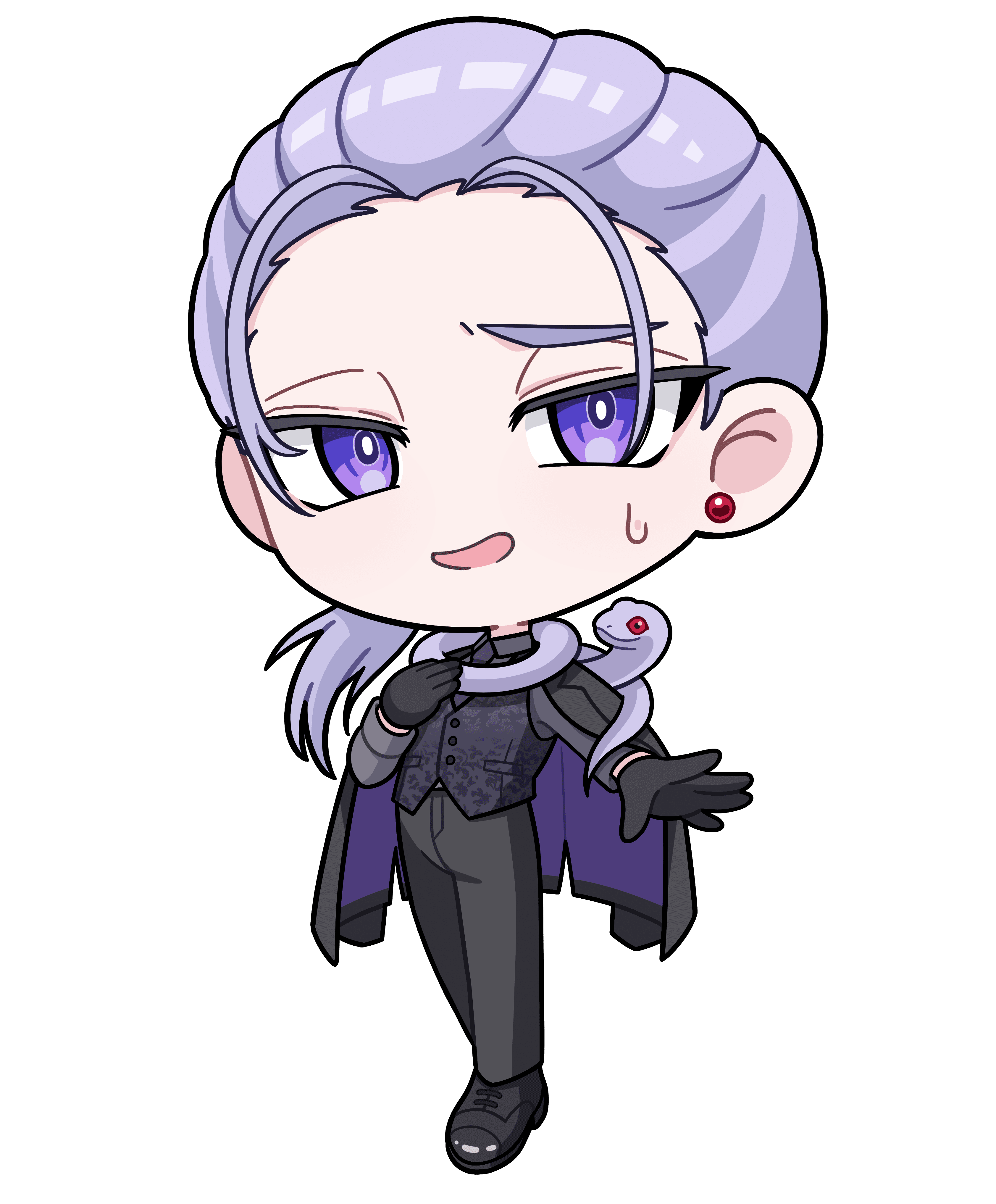 蛇影零|VTuber向けちびキャラ表情差分 7