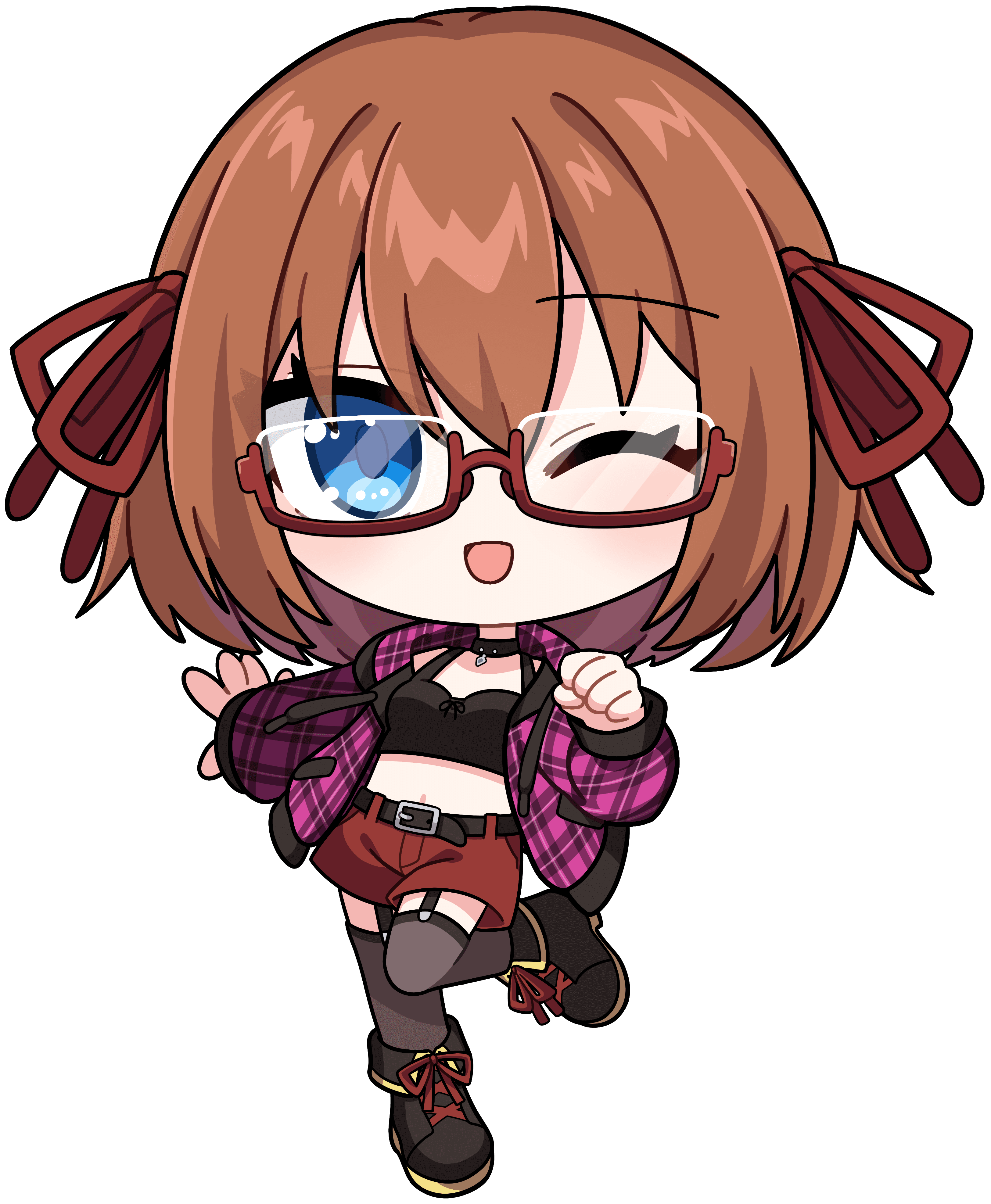 赤月奏音|VTuber向けちびキャラ表情差分 3