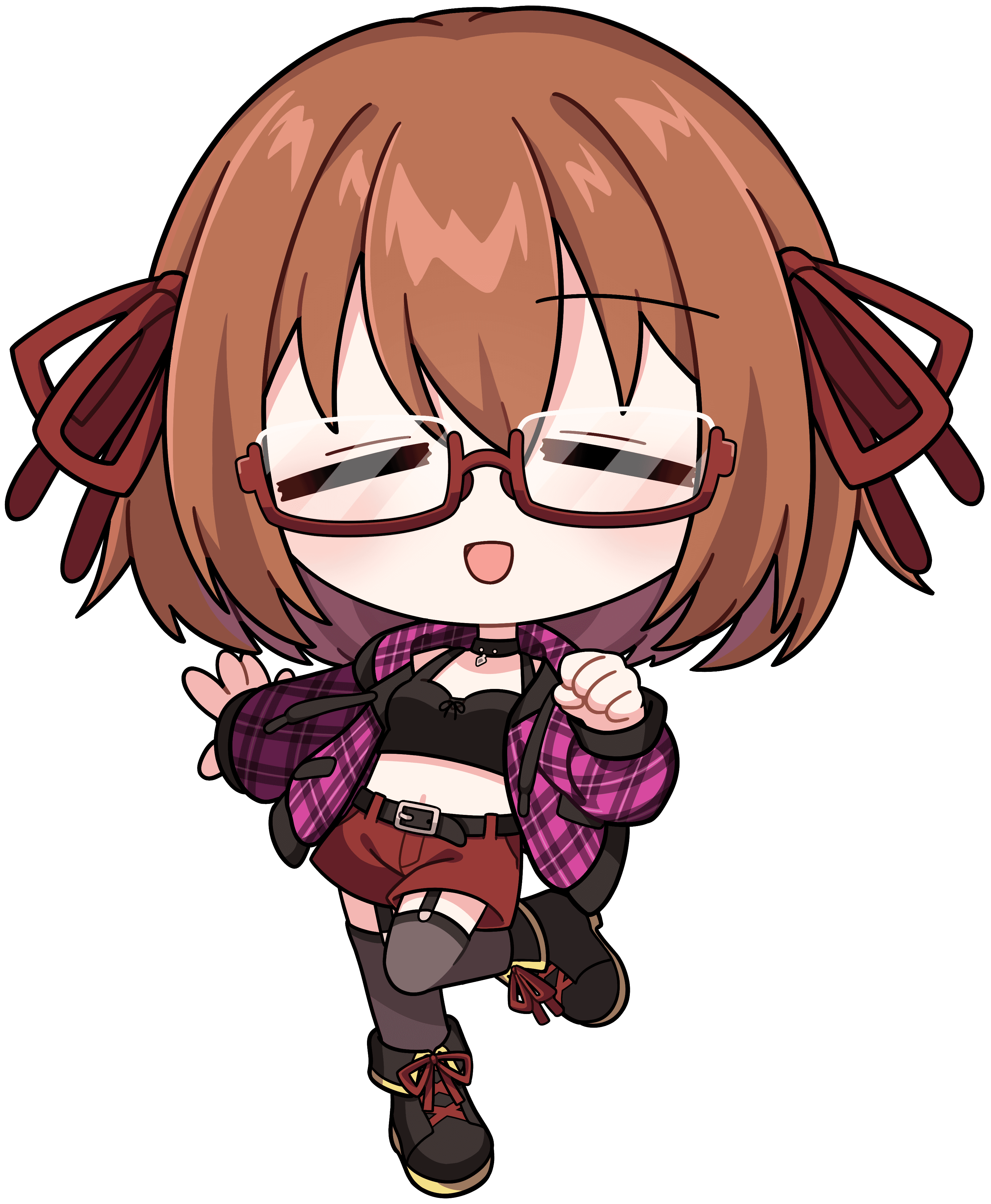 赤月奏音|VTuber向けちびキャラ表情差分 5
