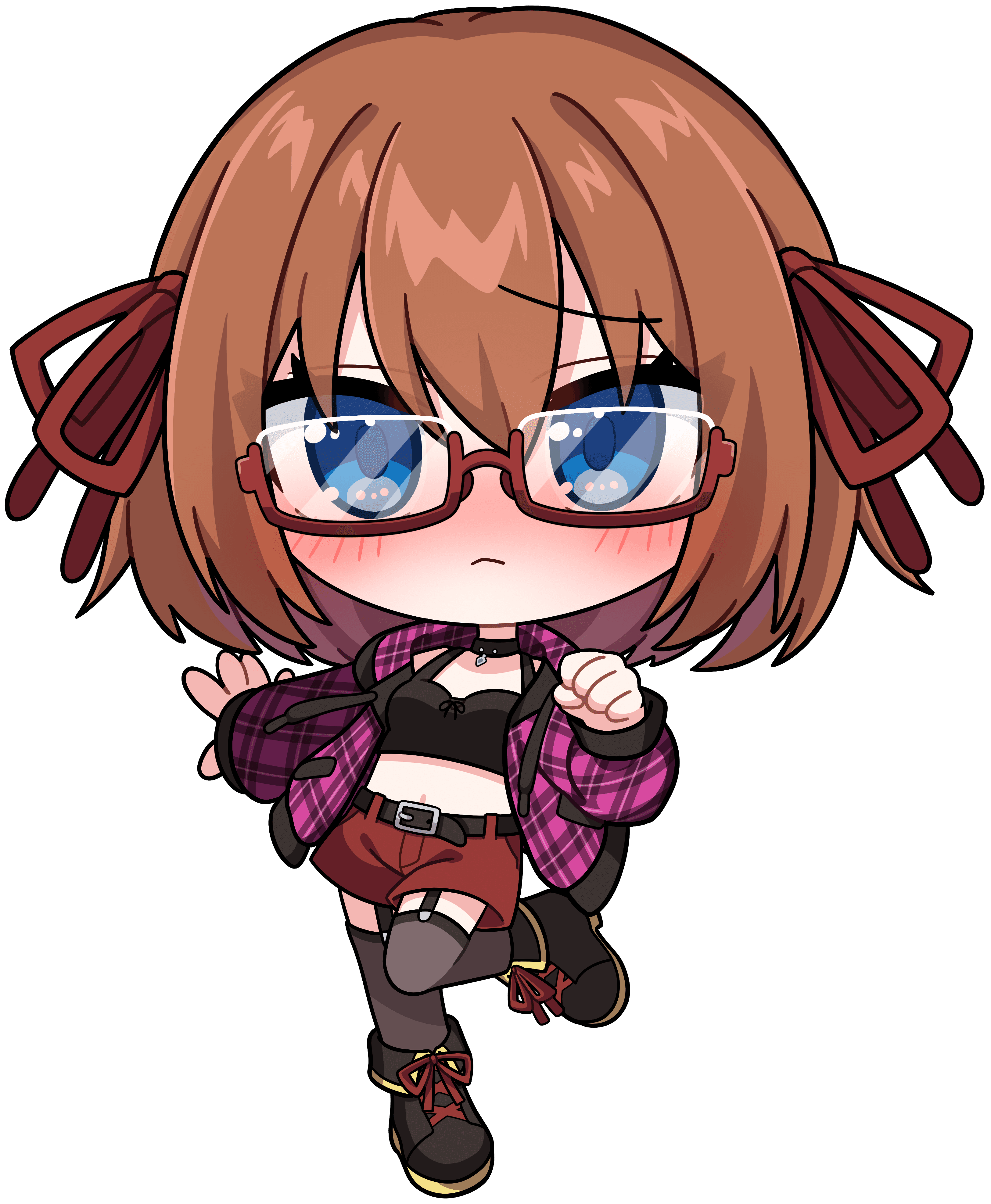 赤月奏音|VTuber向けちびキャラ表情差分 6