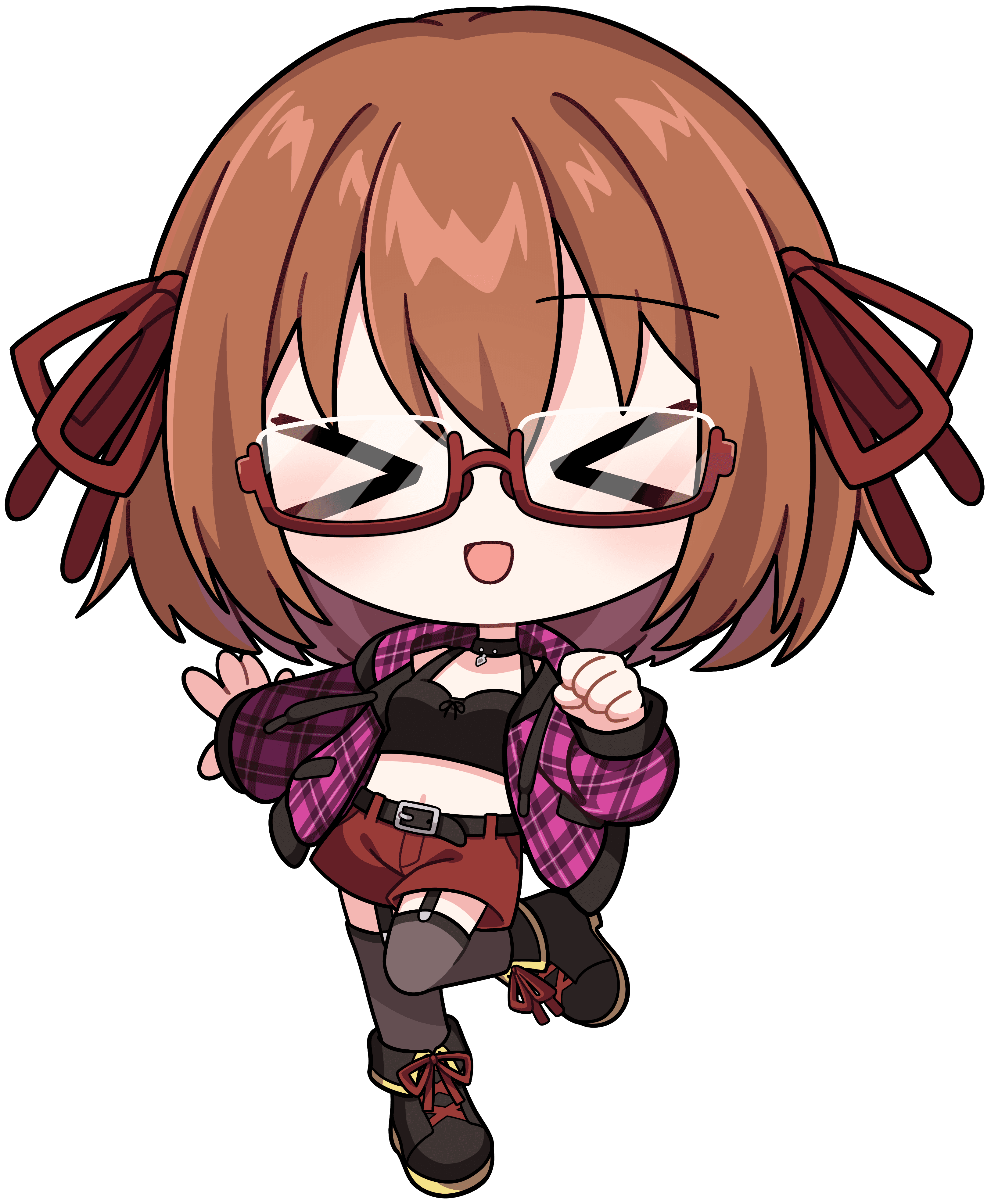 赤月奏音|VTuber向けちびキャラ表情差分 9