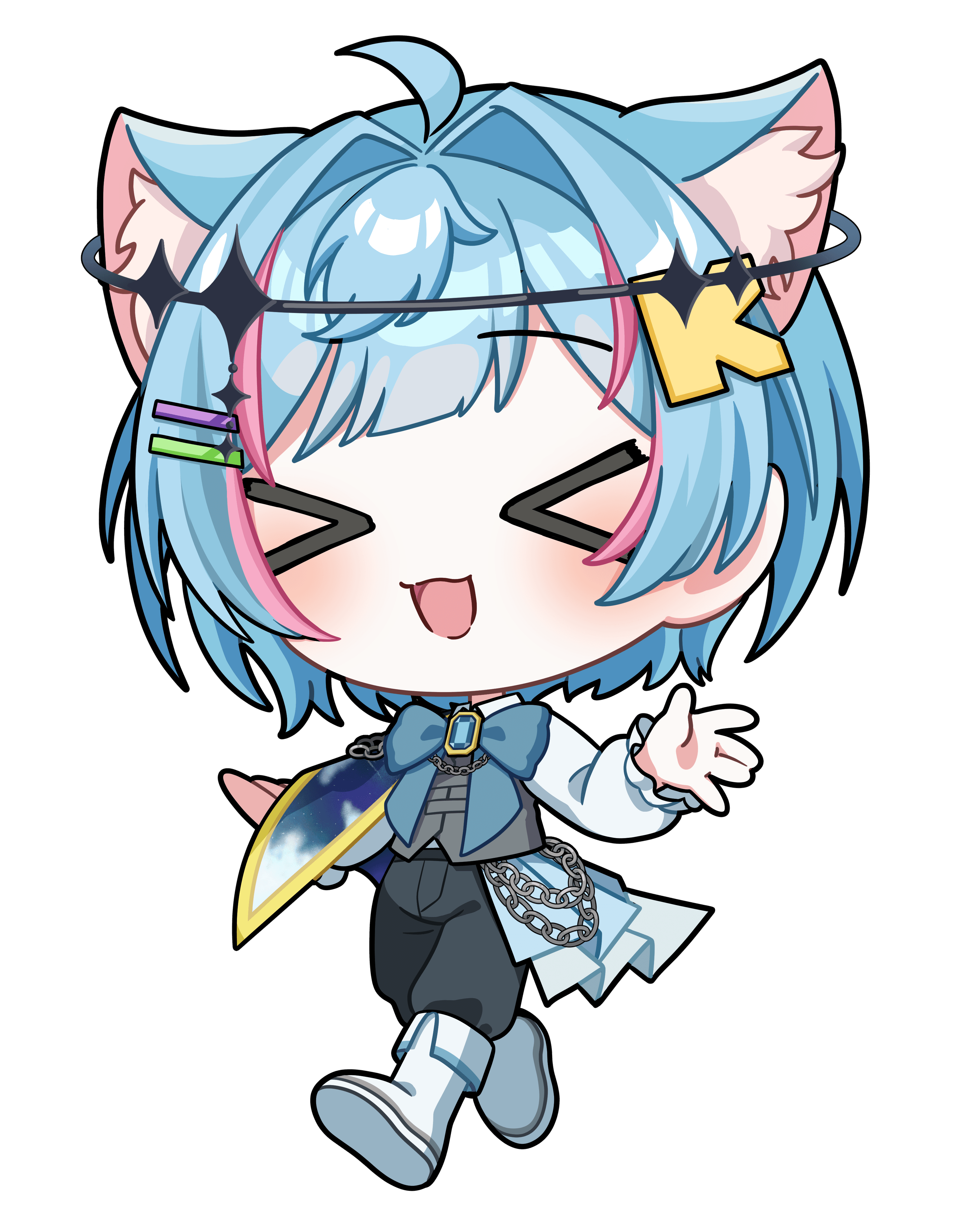 こんねこ|VTuber向けちびキャラ表情差分 10