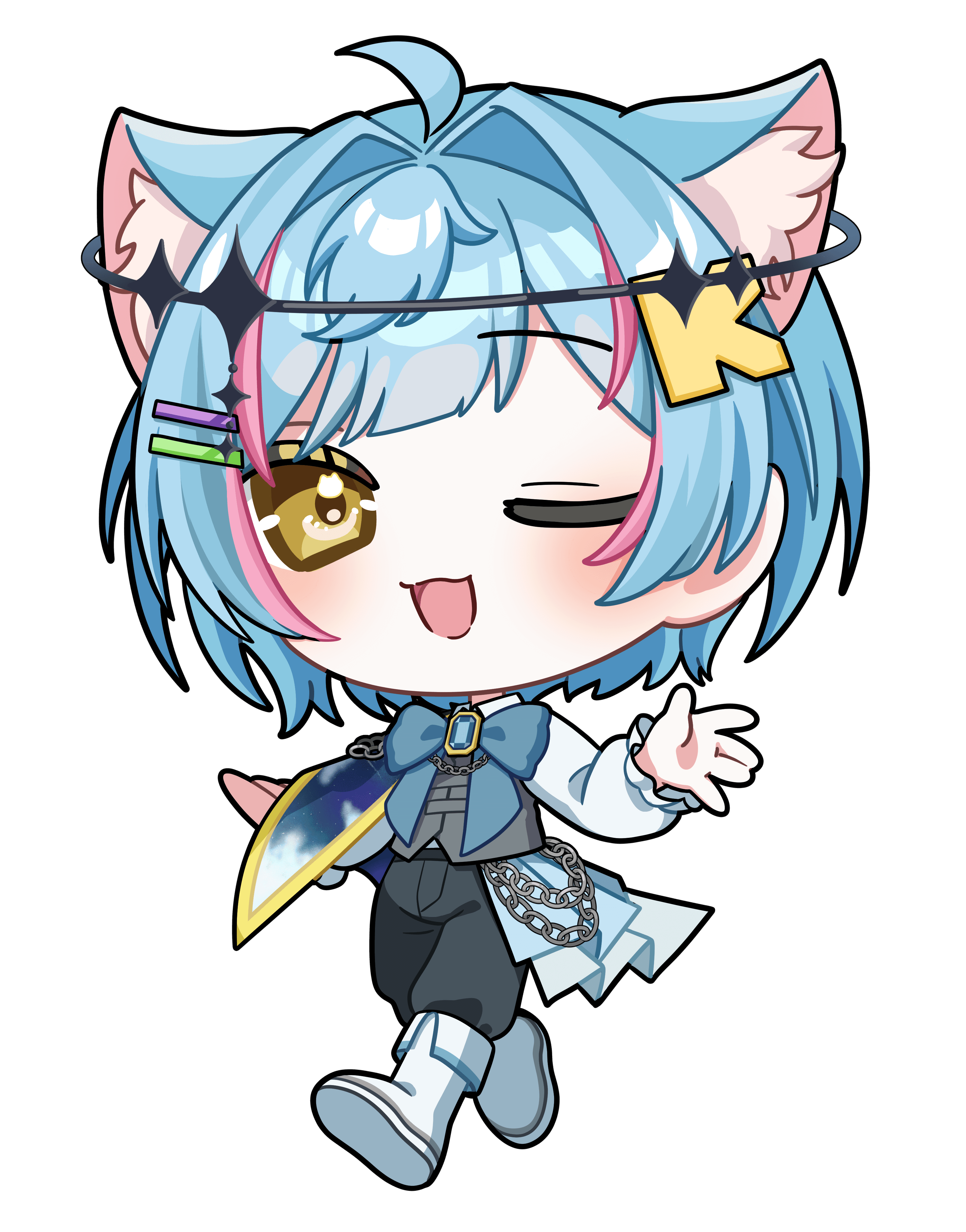 こんねこ|VTuber向けちびキャラ表情差分 2