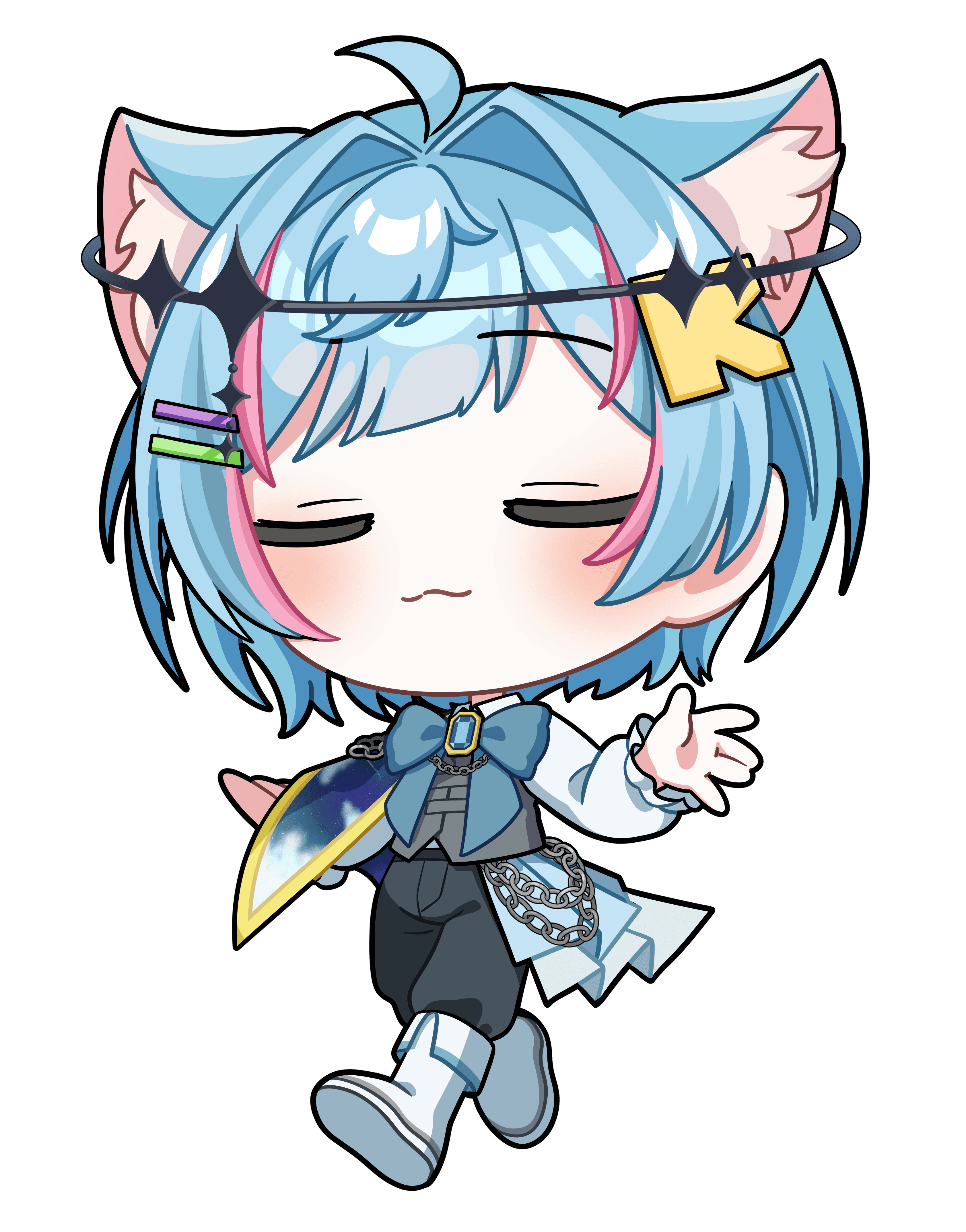 こんねこ|VTuber向けちびキャラ表情差分 4