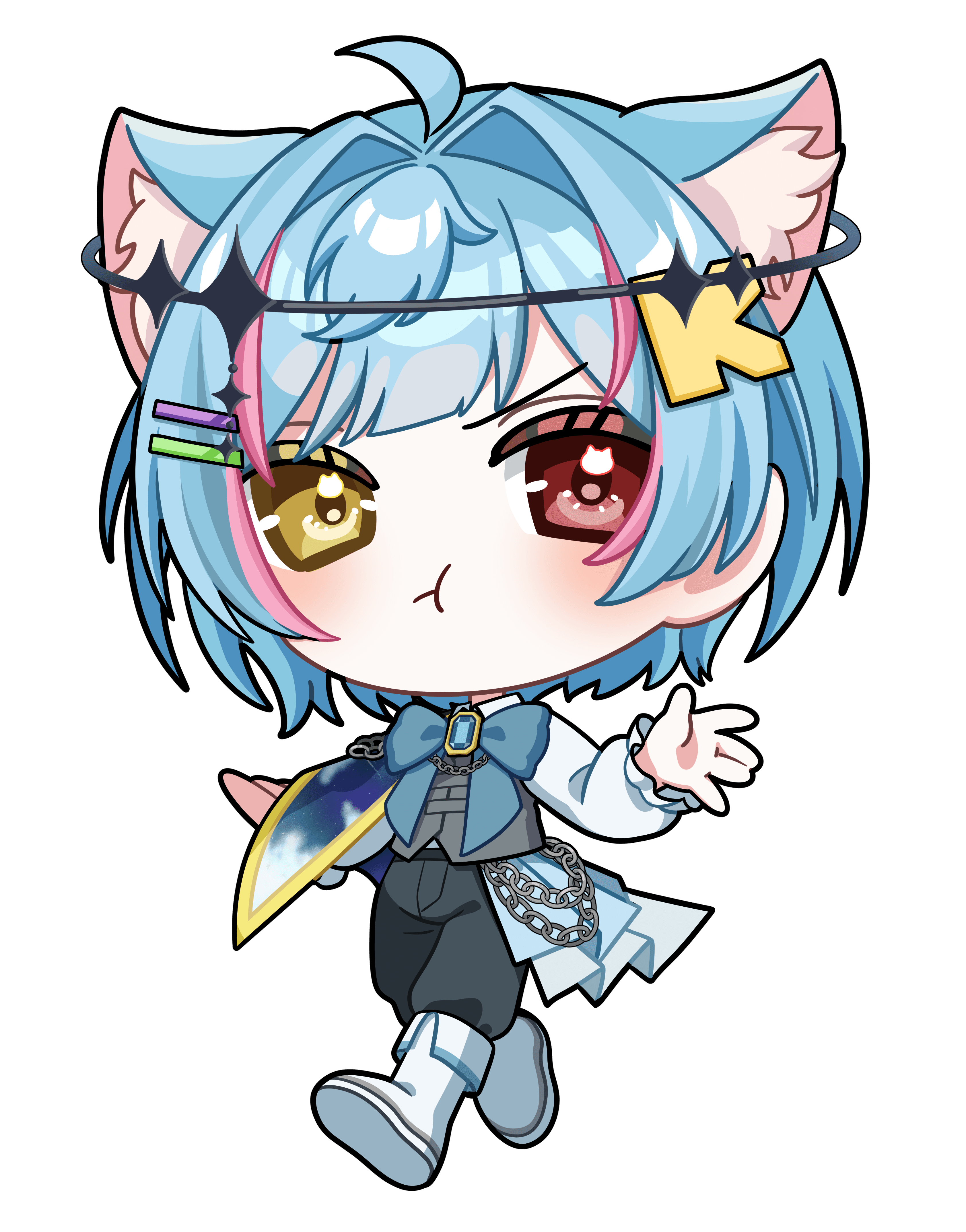 こんねこ|VTuber向けちびキャラ表情差分 5