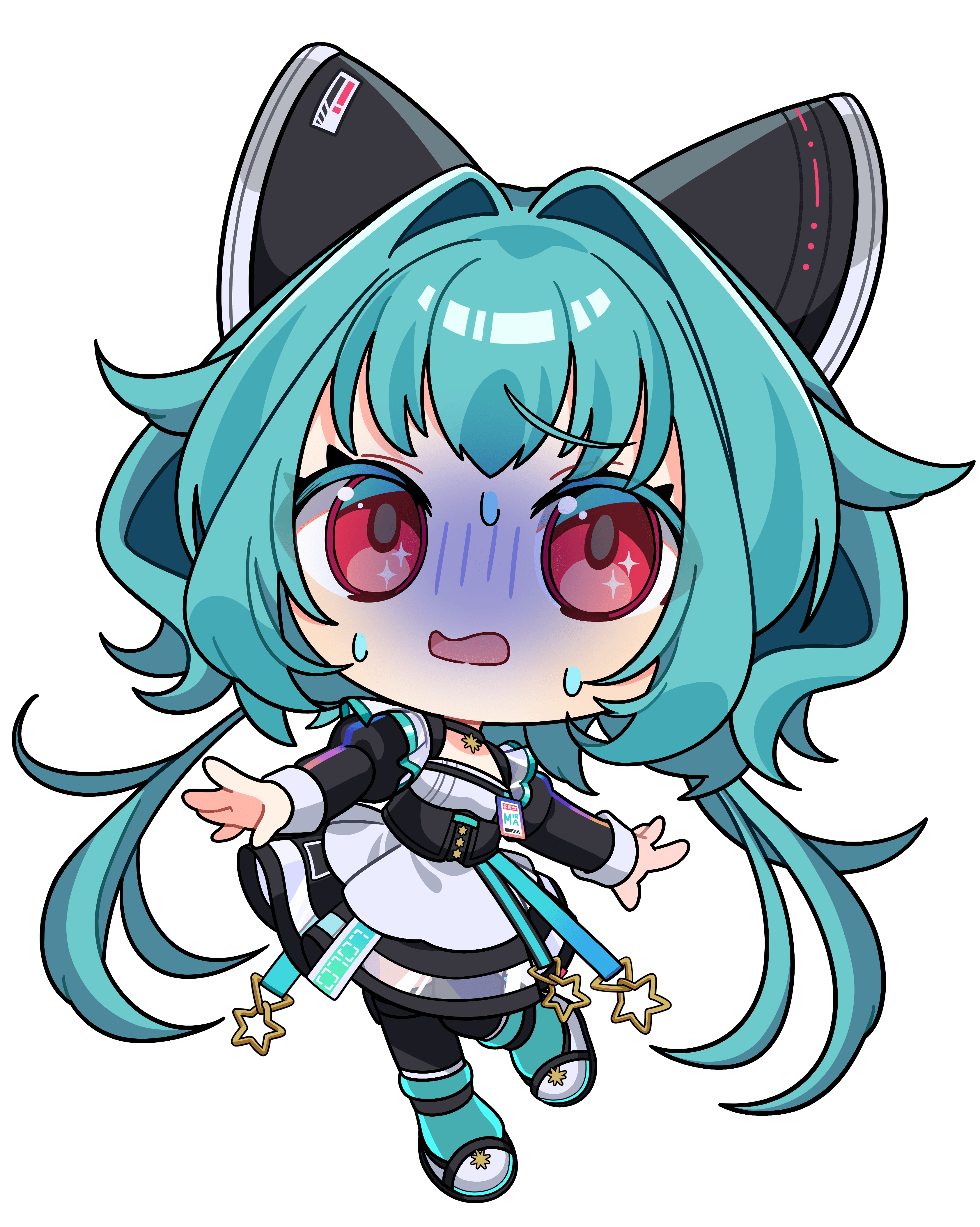 流レ星ミラ|VTuber向けちびキャラ表情差分 9