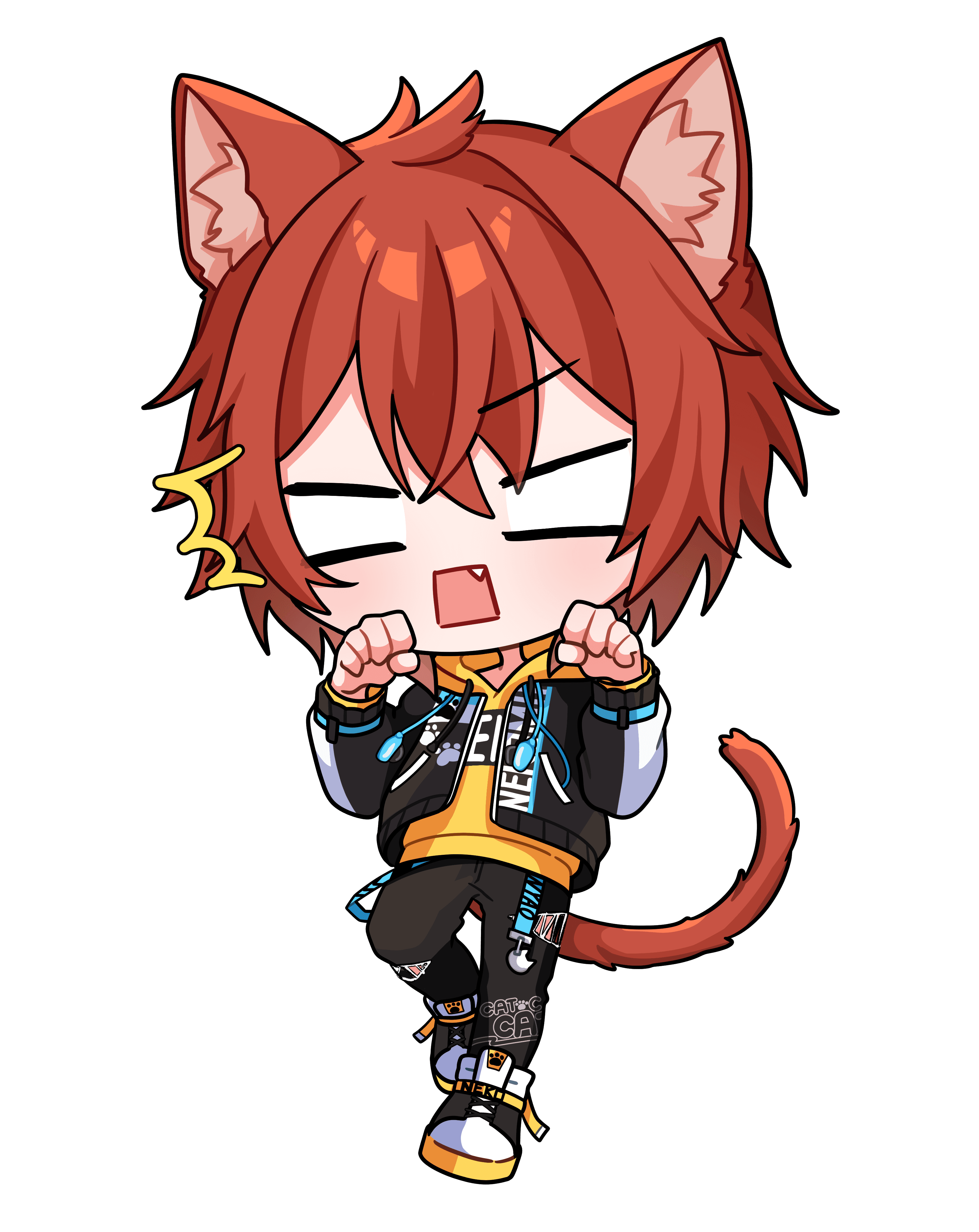 猫宮蓮|VTuber向けちびキャラ表情差分 10