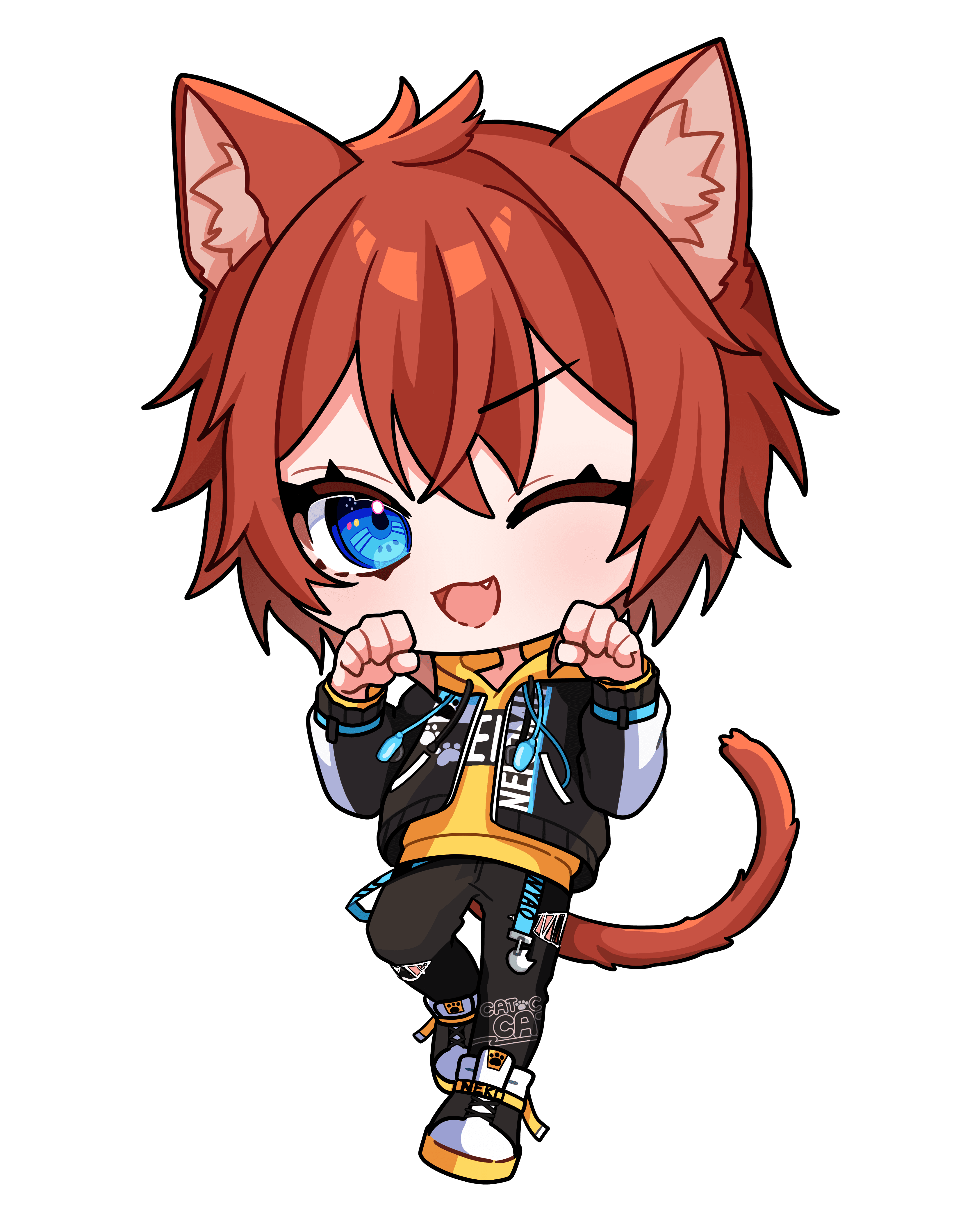 猫宮蓮|VTuber向けちびキャラ表情差分 3